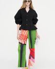 City Collage Pants, Red & Green