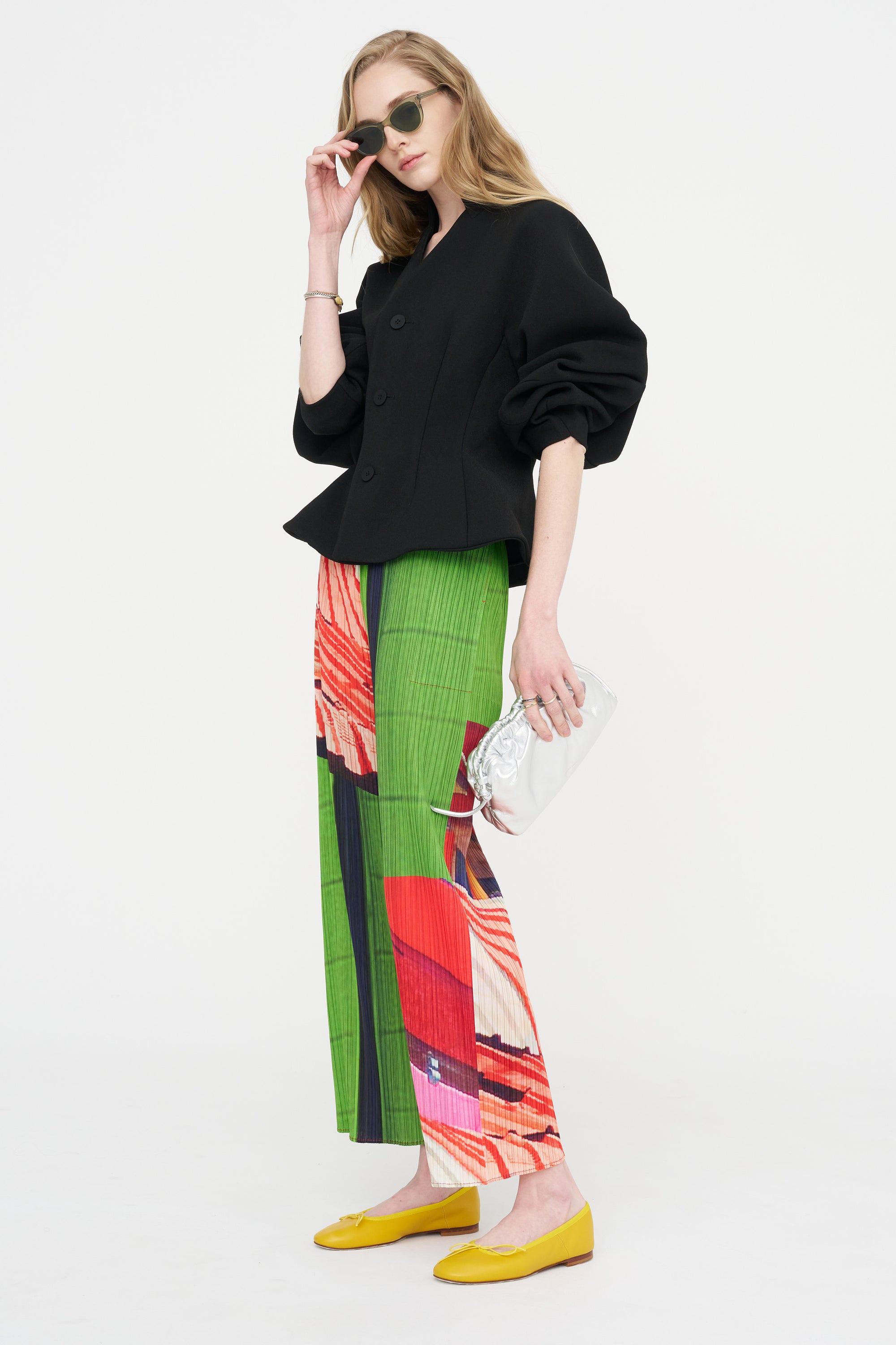 City Collage Pants, Red &amp; Green