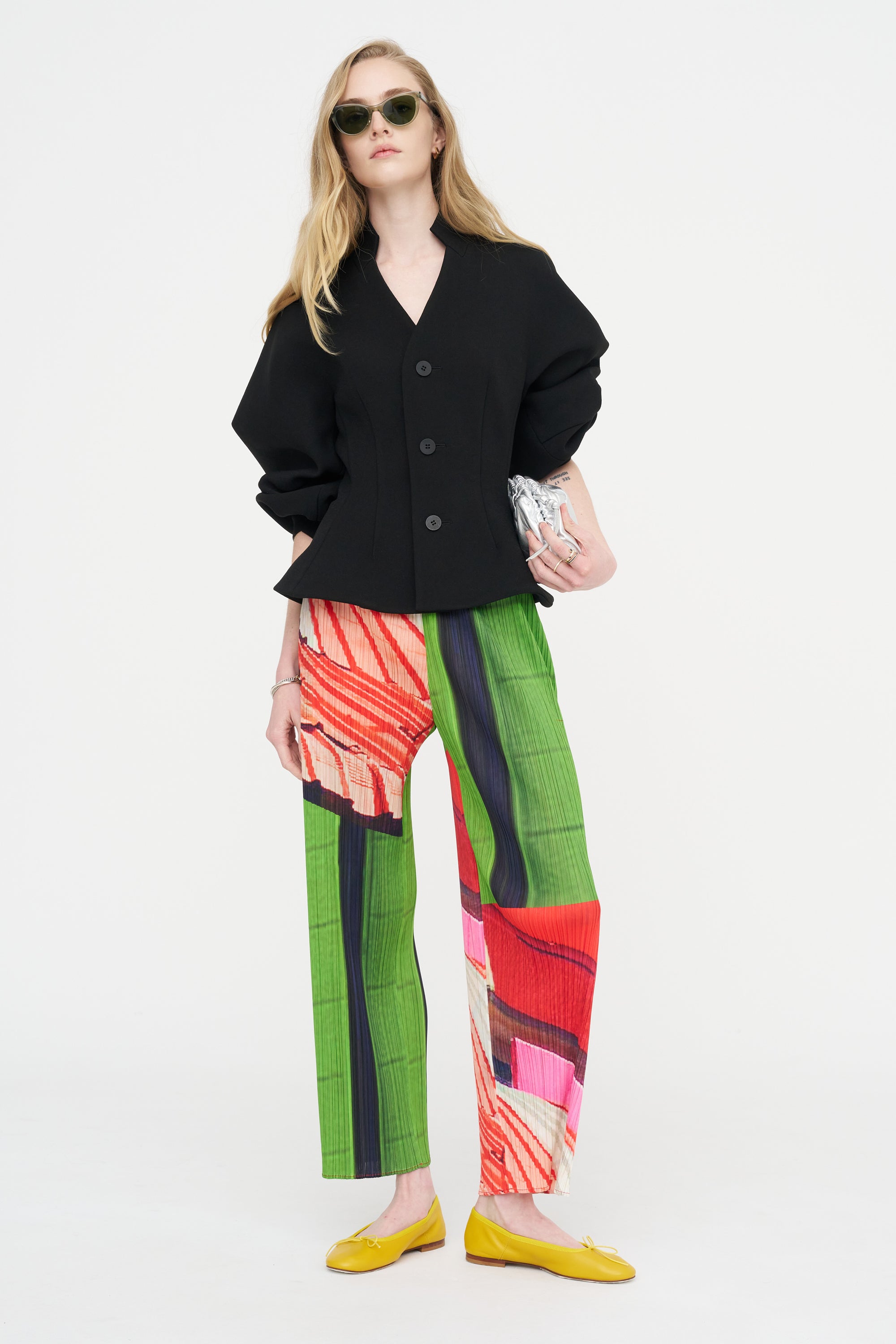 City Collage Pants, Red &amp; Green
