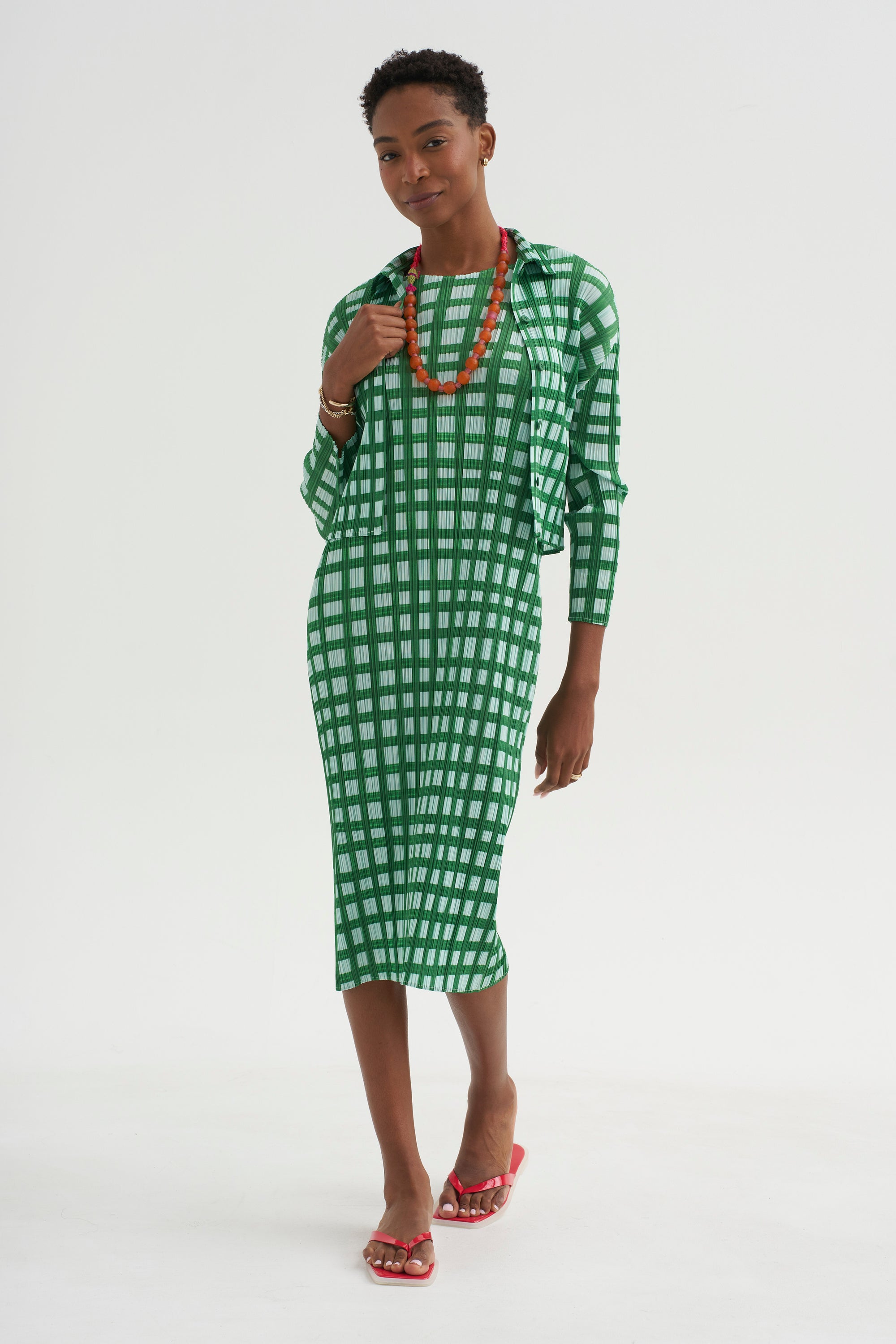 Basket Dress, Green