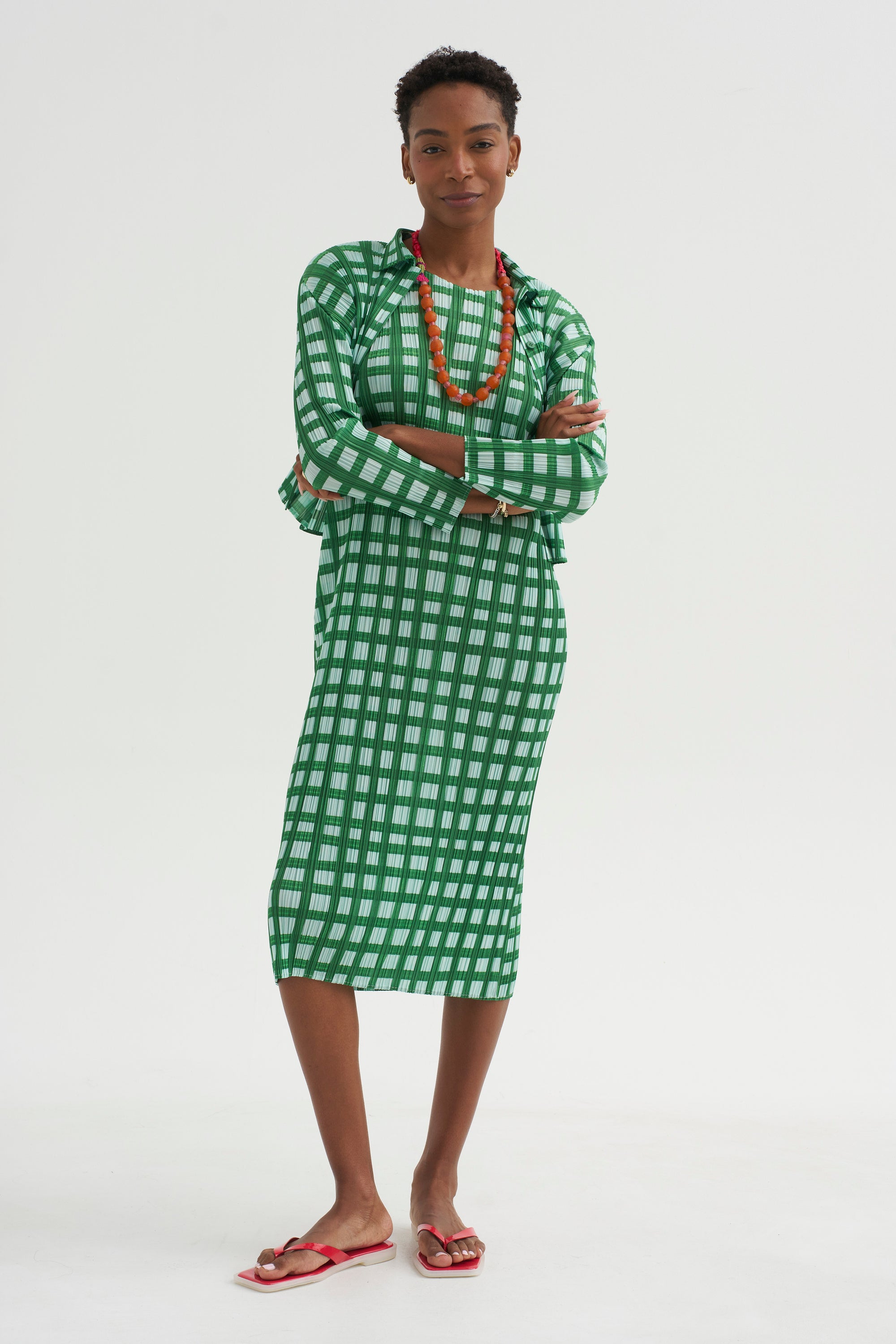 Basket Dress, Green