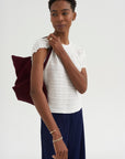 Step Knit Top, Off White