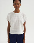 Step Knit Top, Off White
