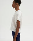 Step Knit Top, Off White