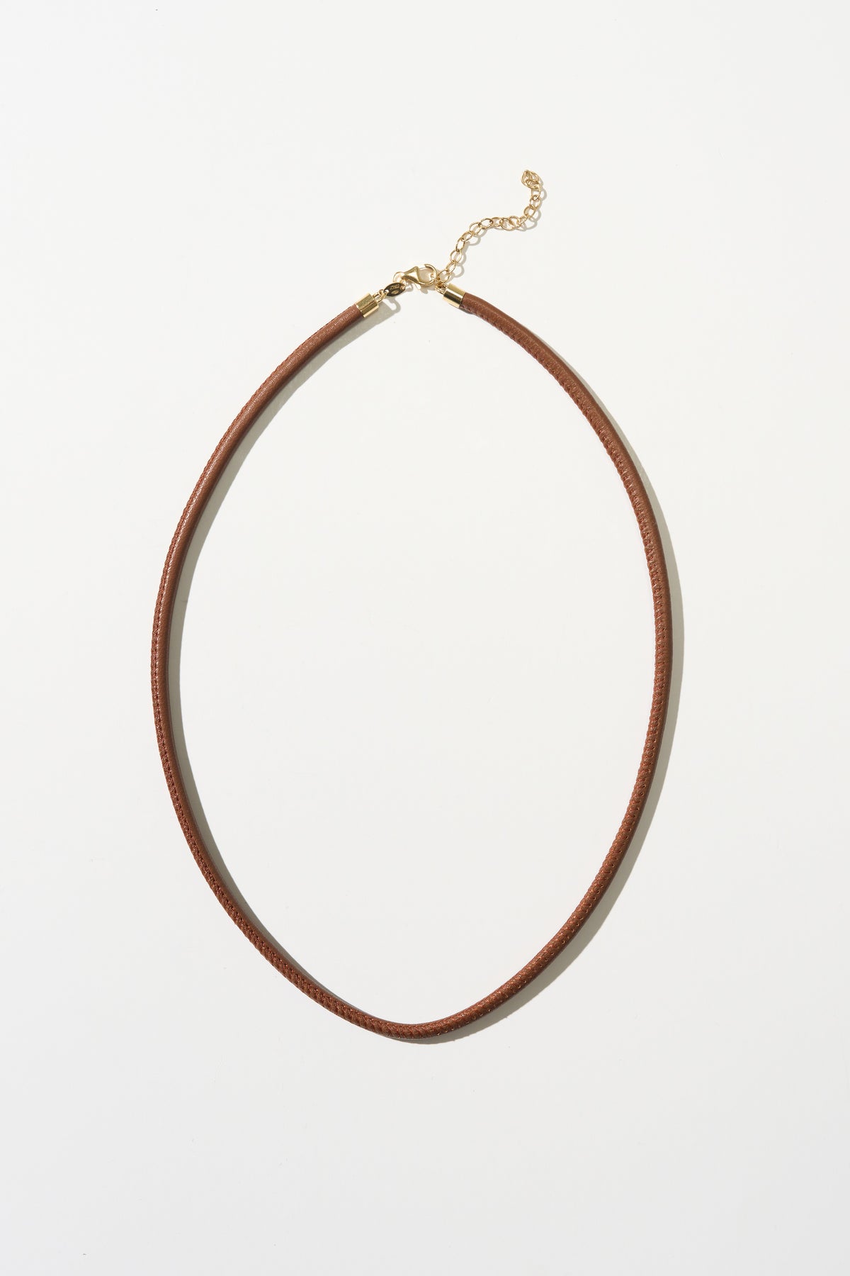 Wide Leather Cord, Tobacco