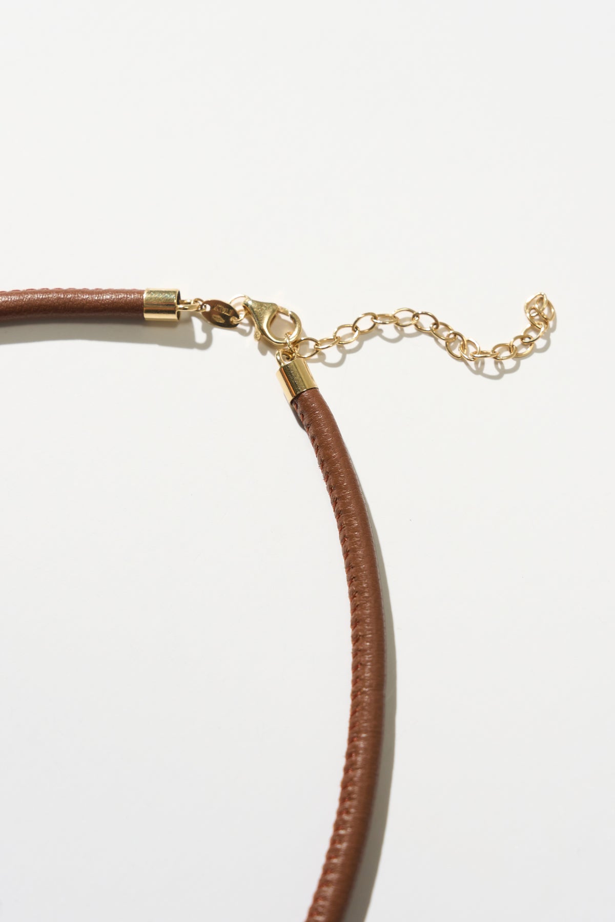 Wide Leather Cord, Tobacco