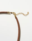 Wide Leather Cord, Tobacco