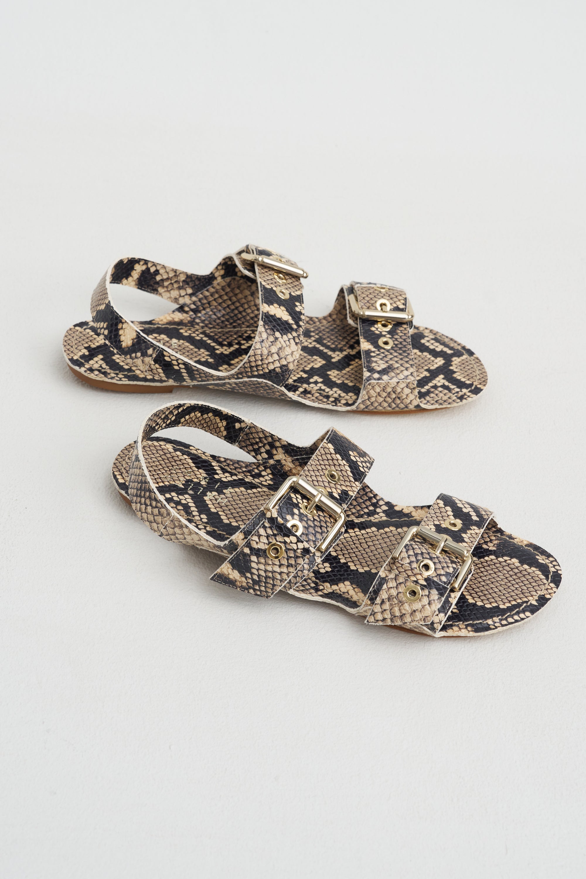 The Double Buckle Sandal, Python