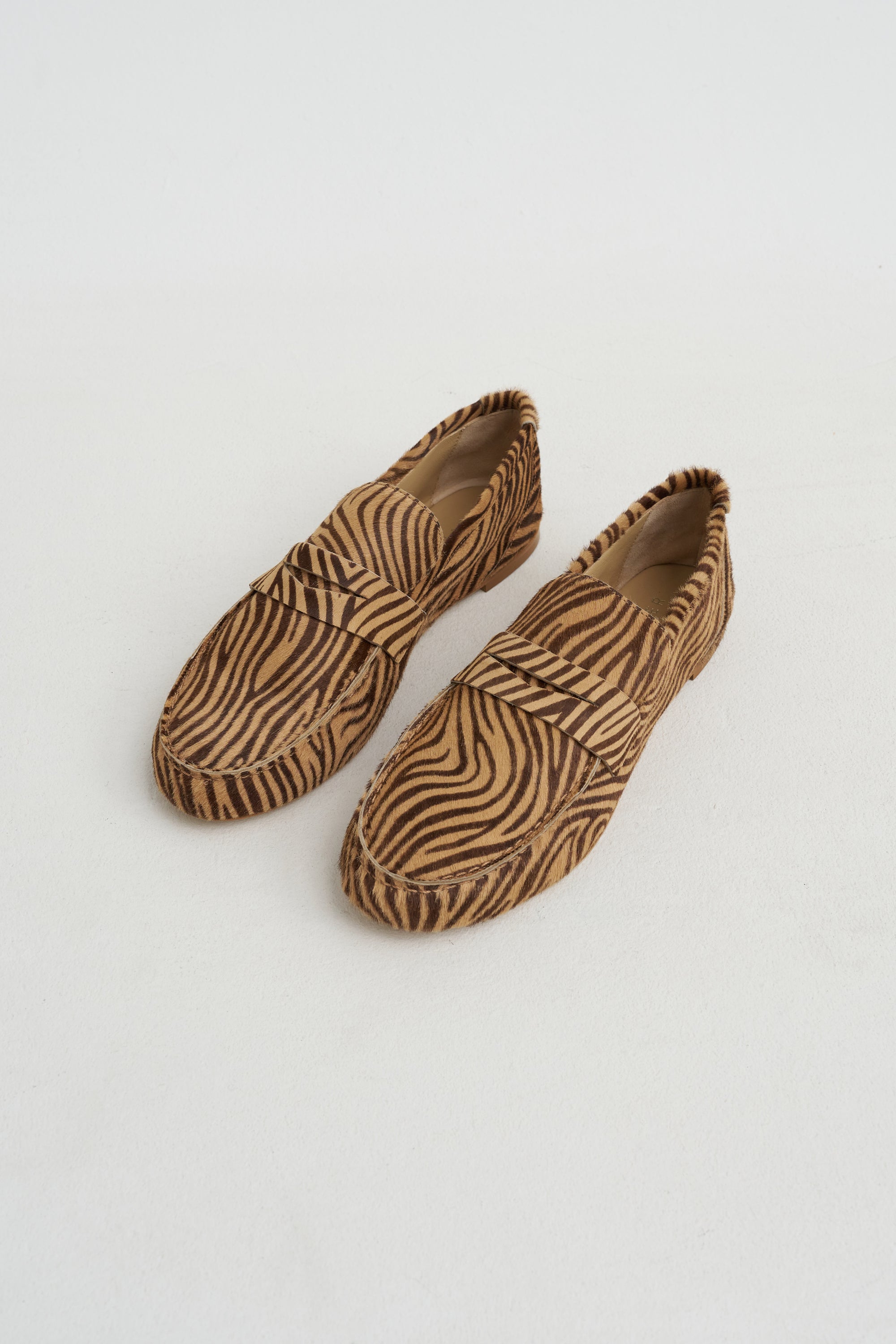 The Penny Loafer, Tan Zebra