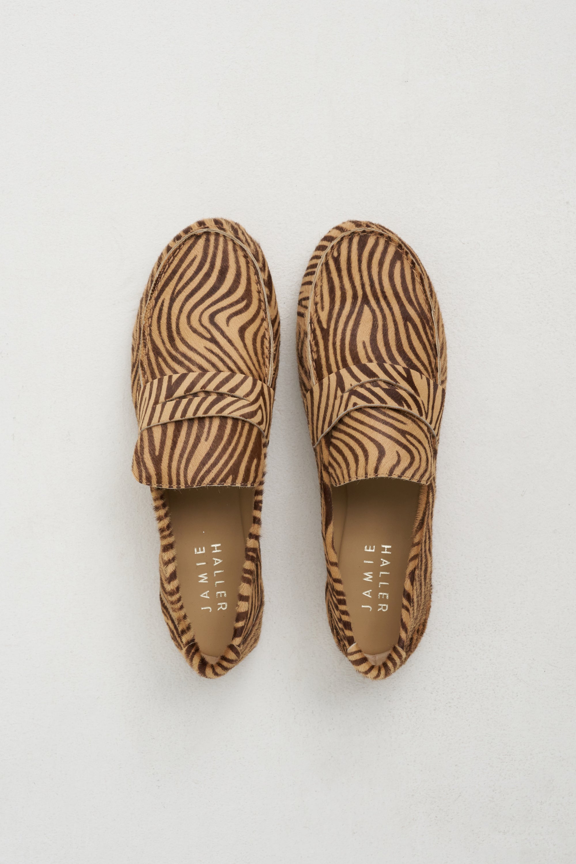 The Penny Loafer, Tan Zebra