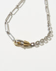 Chunky Chain Necklace, Silver & Gold