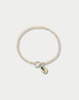 Mini Pistachio Bracelet with Diamond Hook, Yellow Gold