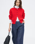 Riana Cotton Sweater, Vermillion