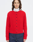 Riana Cotton Sweater, Vermillion