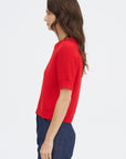 Chantal Cotton Top, Vermillion