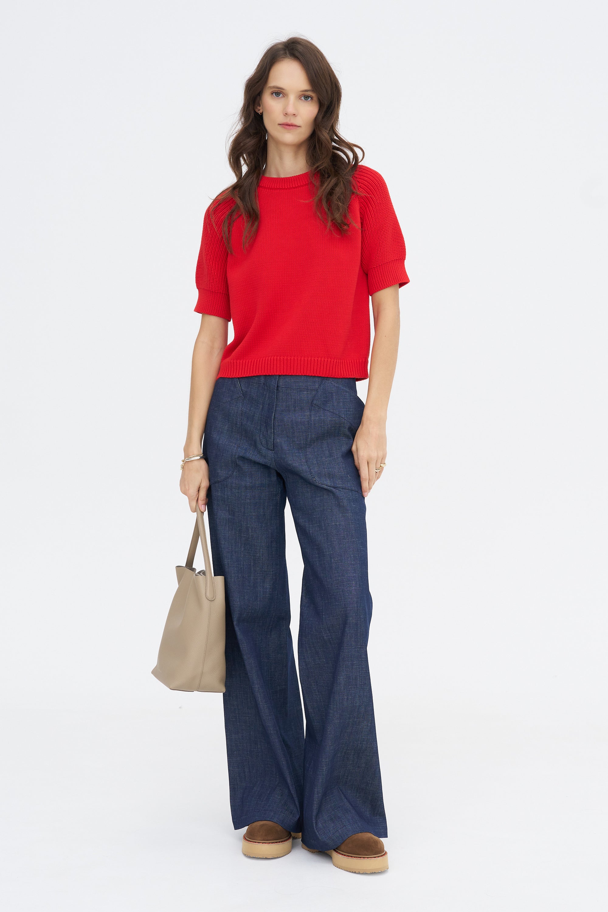 Chantal Cotton Top, Vermillion