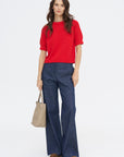 Chantal Cotton Top, Vermillion