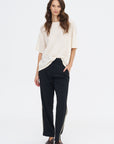 Hazel Superfine Cashmere Top, ivory