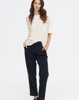 Hazel Superfine Cashmere Top, ivory