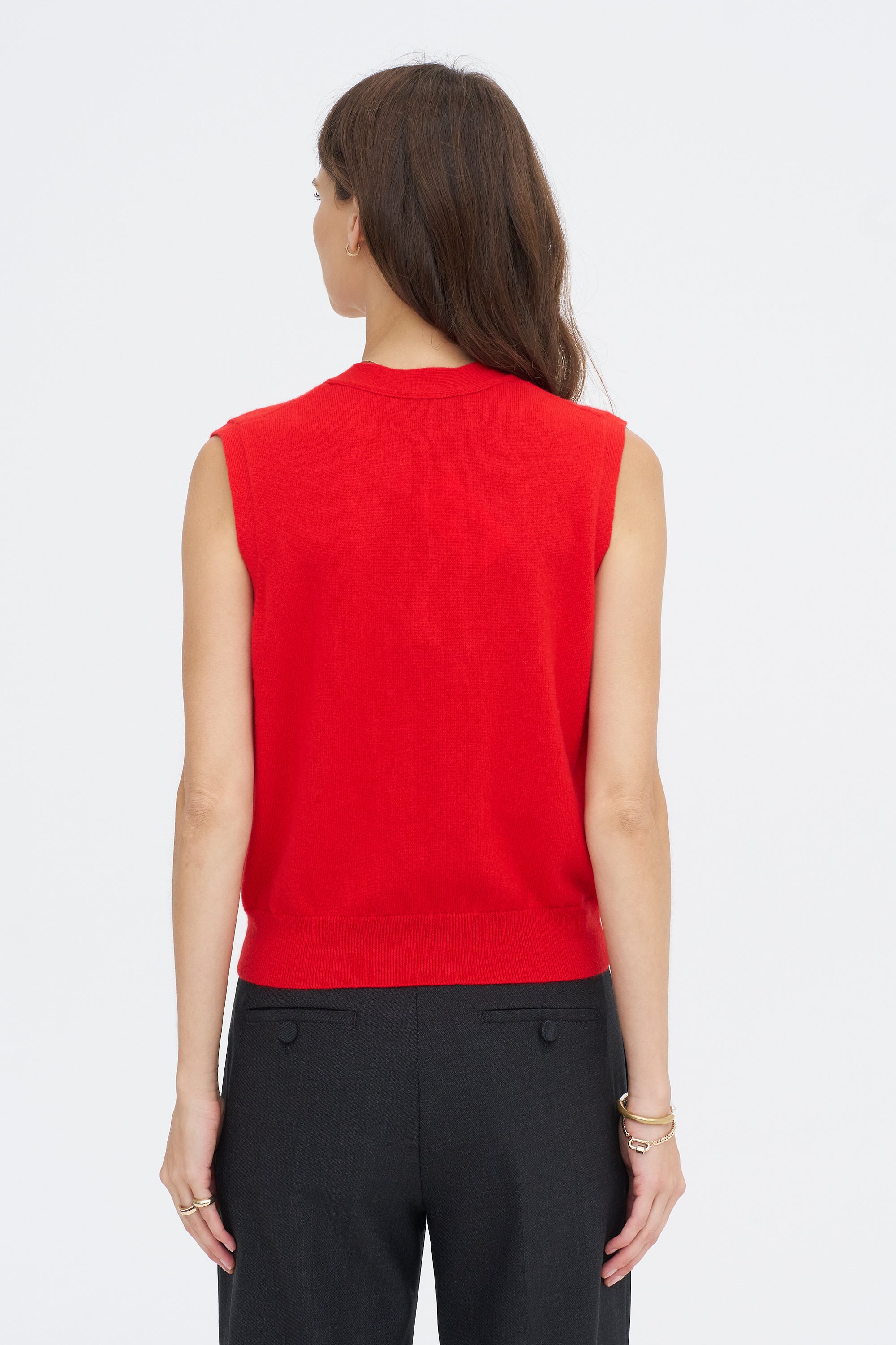 Juni Cashmere Vest, Scarlet
