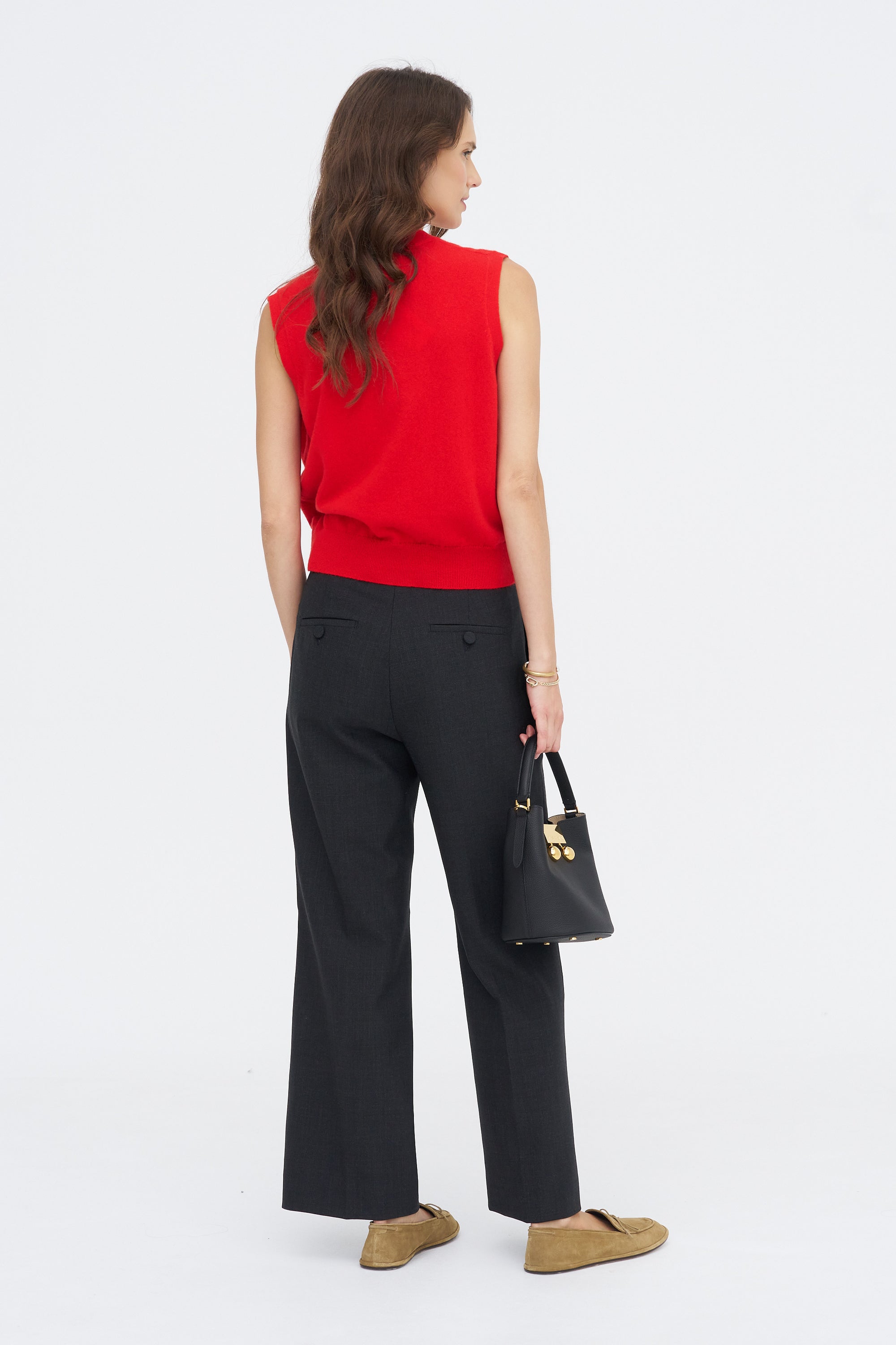 Juni Cashmere Vest, Scarlet