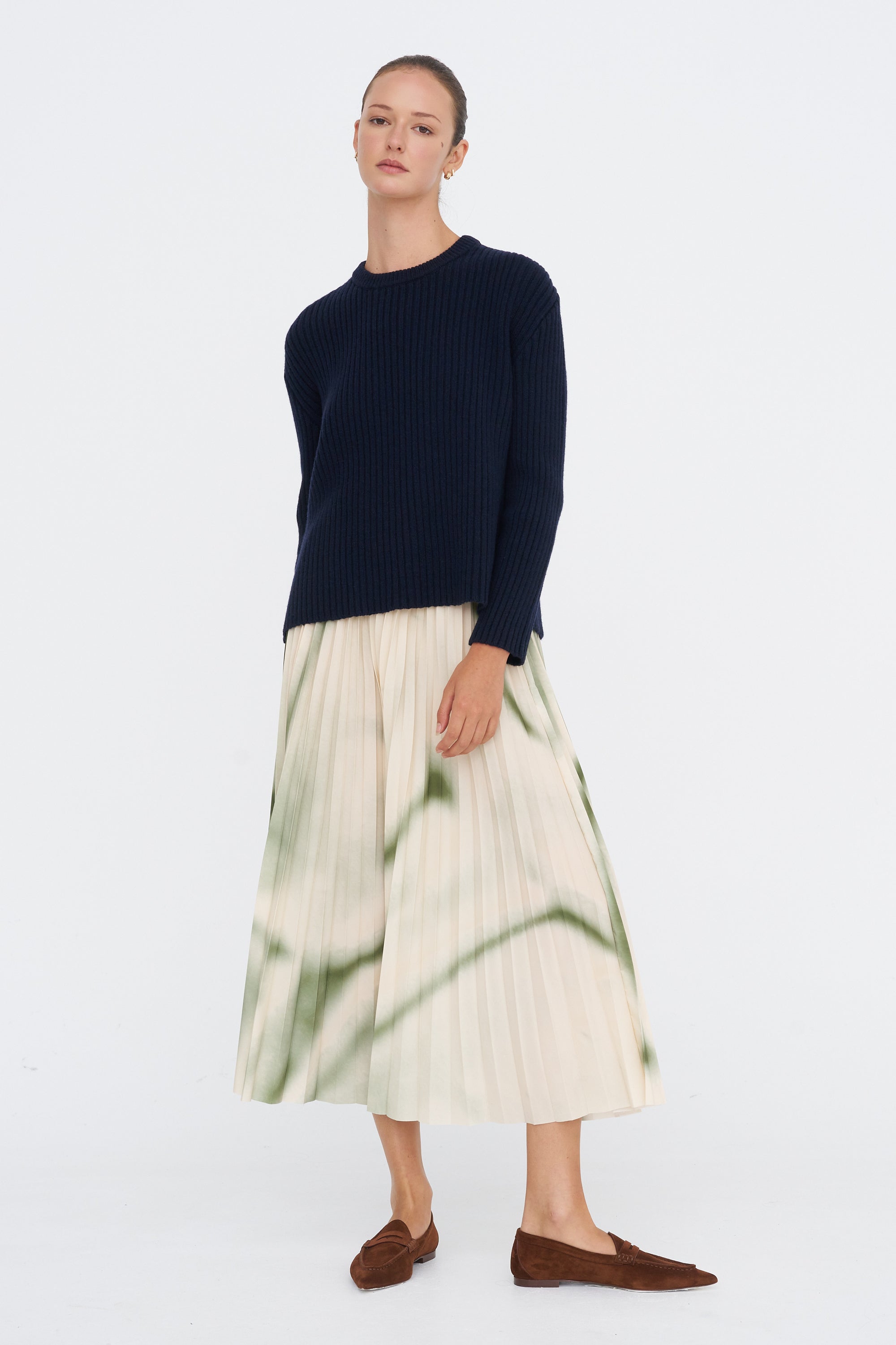 Open Back Sweater, Navy