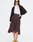 Merino & Cashmere Cardigan, Brown