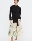 Soleil Skirt, Green & White