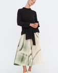 Soleil Skirt, Green & White