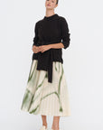 Soleil Skirt, Green & White