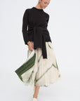 Soleil Skirt, Green & White