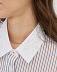Embellished Striped Shirt, Stripe