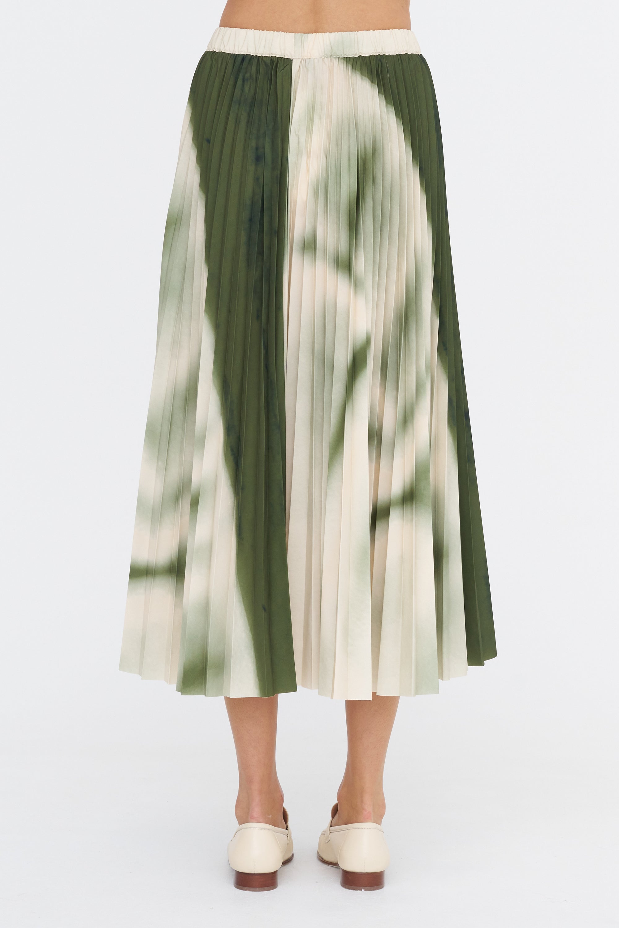 Soleil Skirt, Green &amp; White
