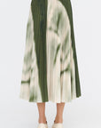 Soleil Skirt, Green & White