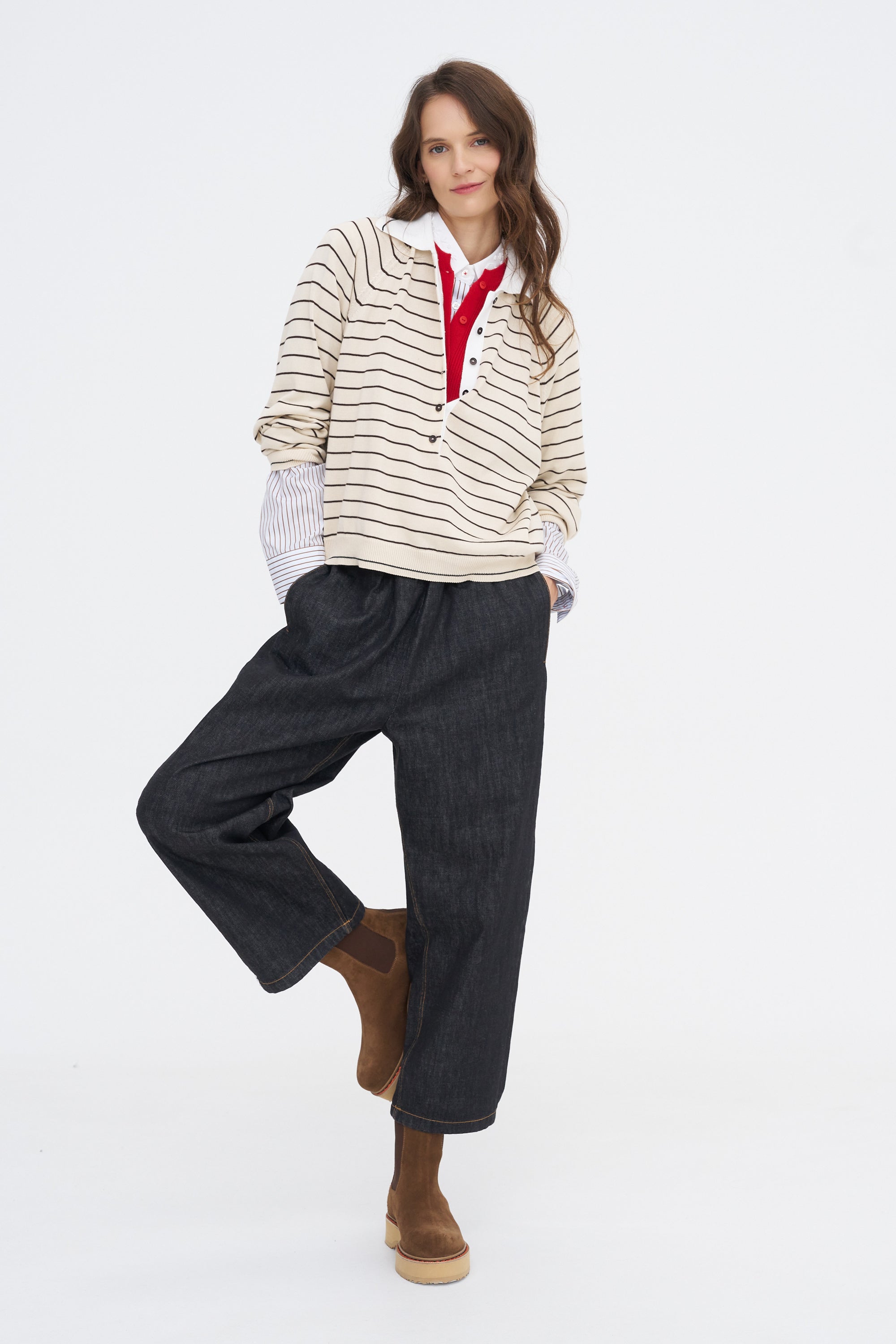 Denim Relaxed Pant, Black