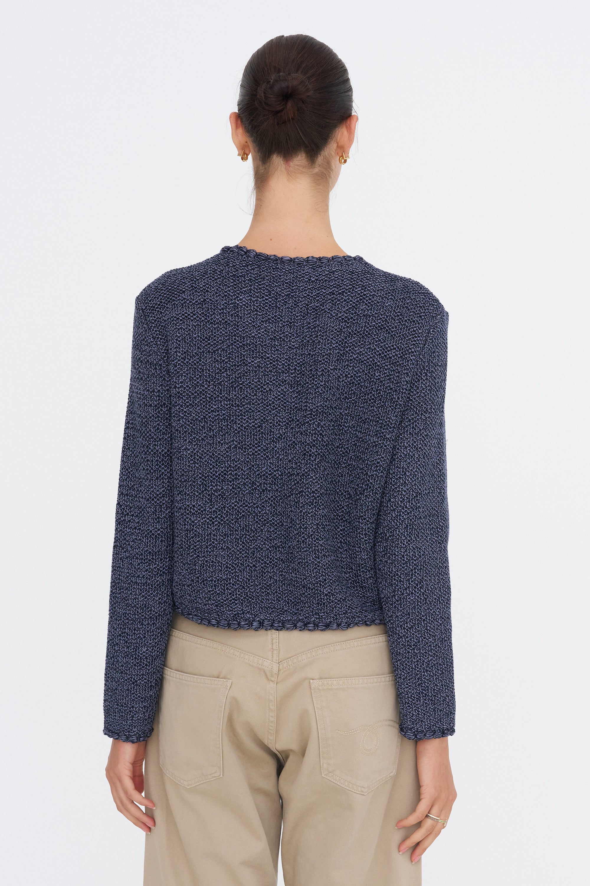 Nidia Macrame Jacket, Navy &amp; Slate
