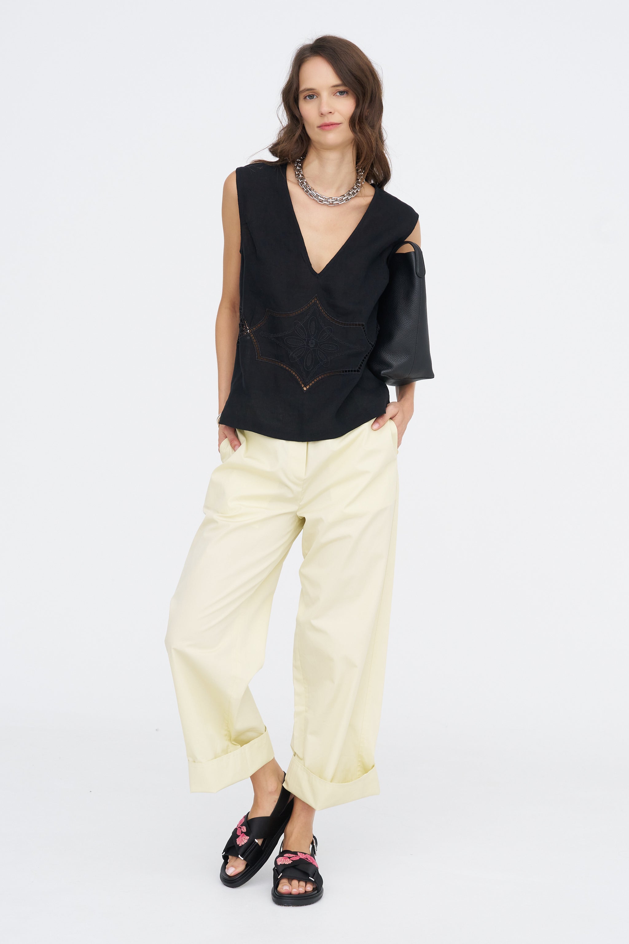 Rachel Comey Hendry Top, Black – Kick Pleat