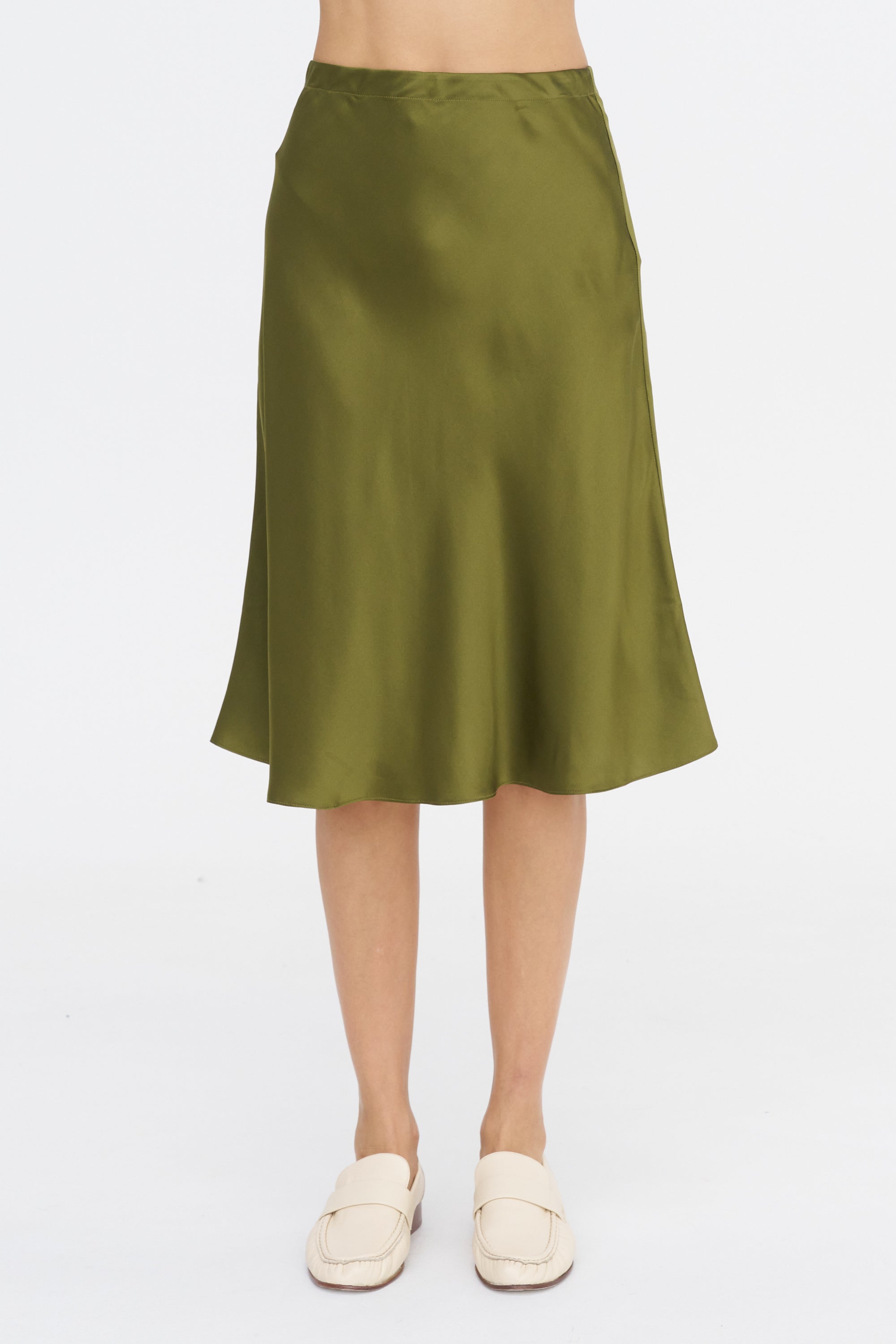 Bias Skirt, Olive