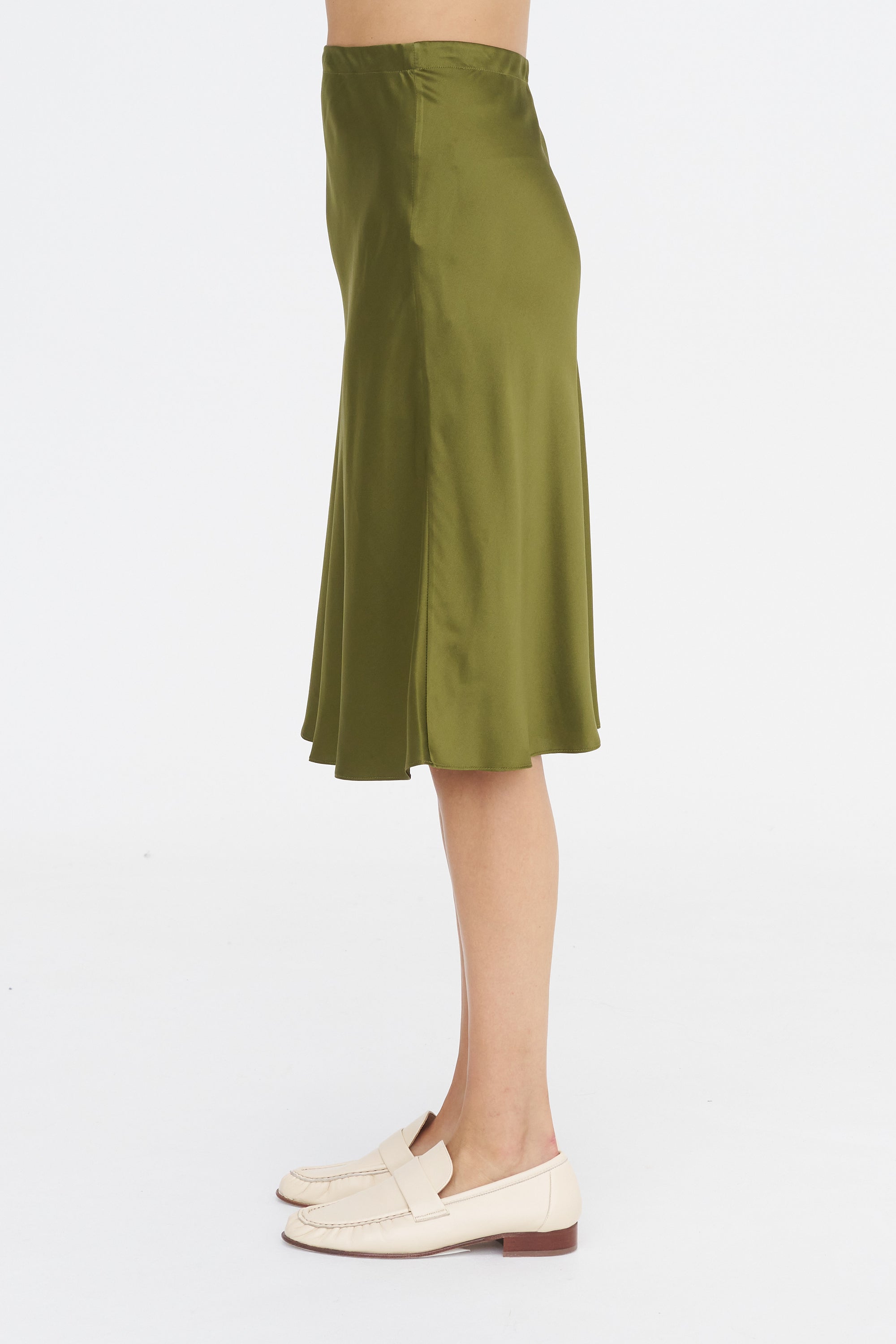Bias Skirt, Olive