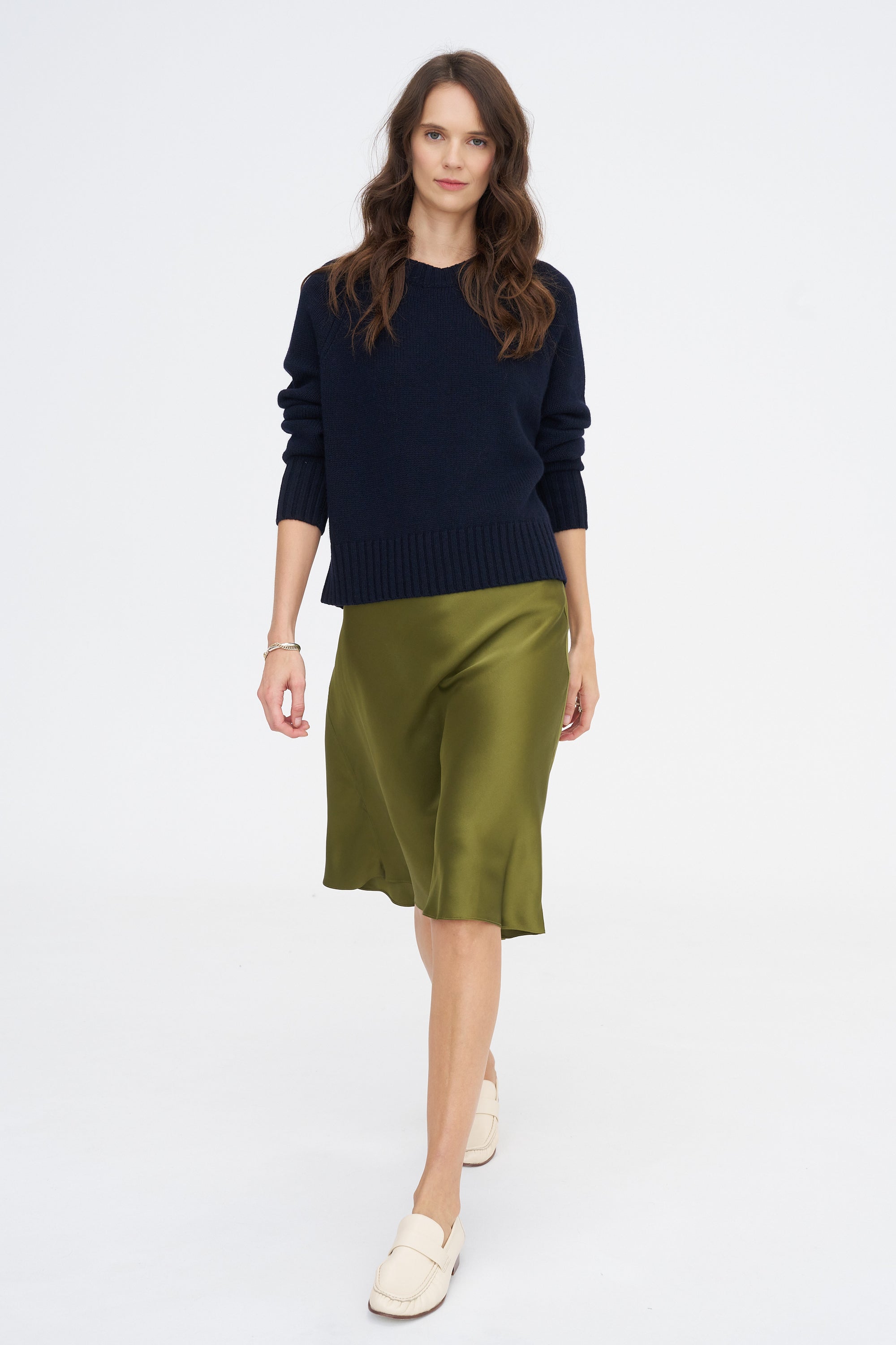 Bias Skirt, Olive