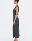 Clara Knit Flared Dress, Mid Grey Melange