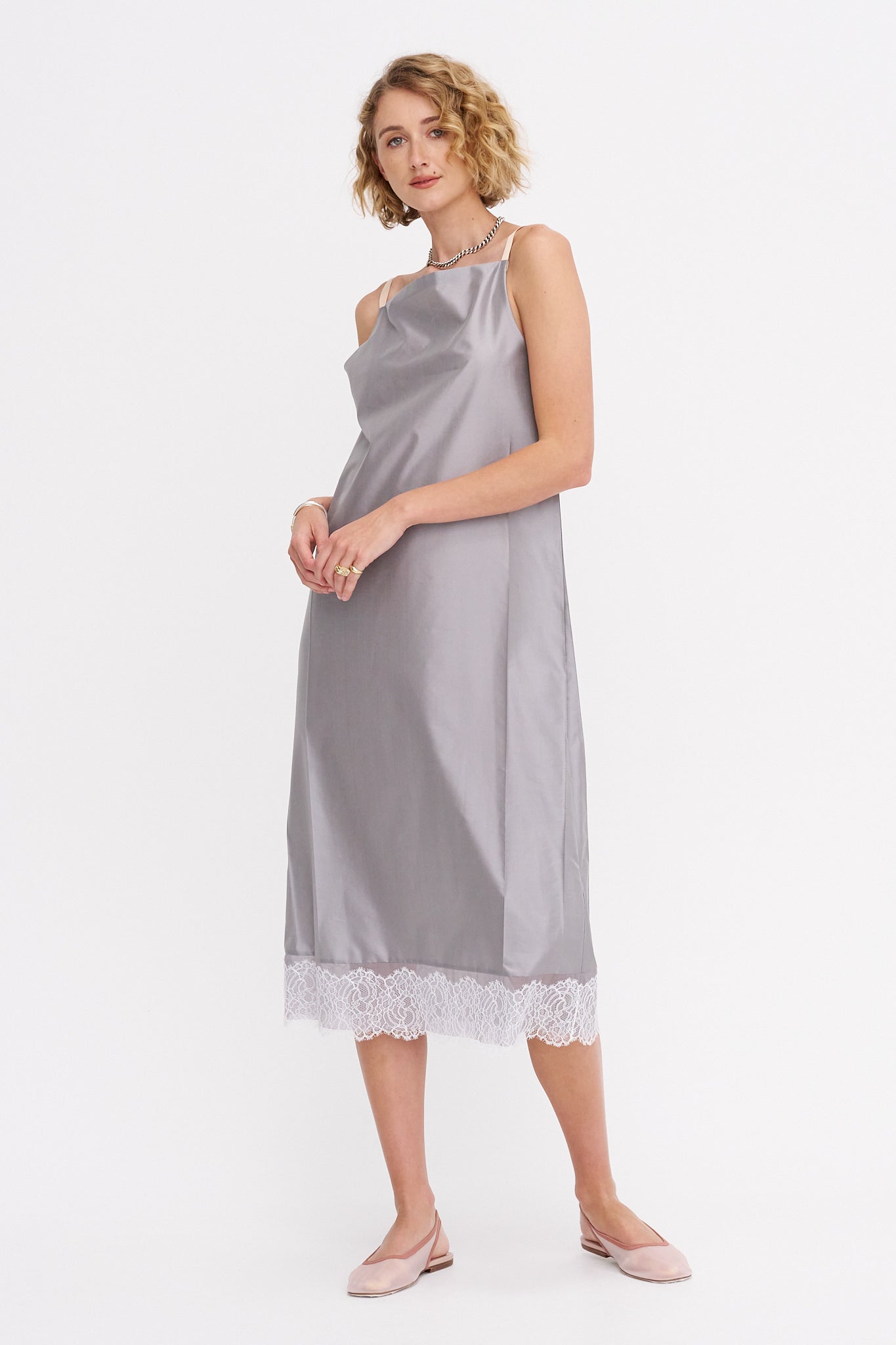 Slip Dress, Charcoal
