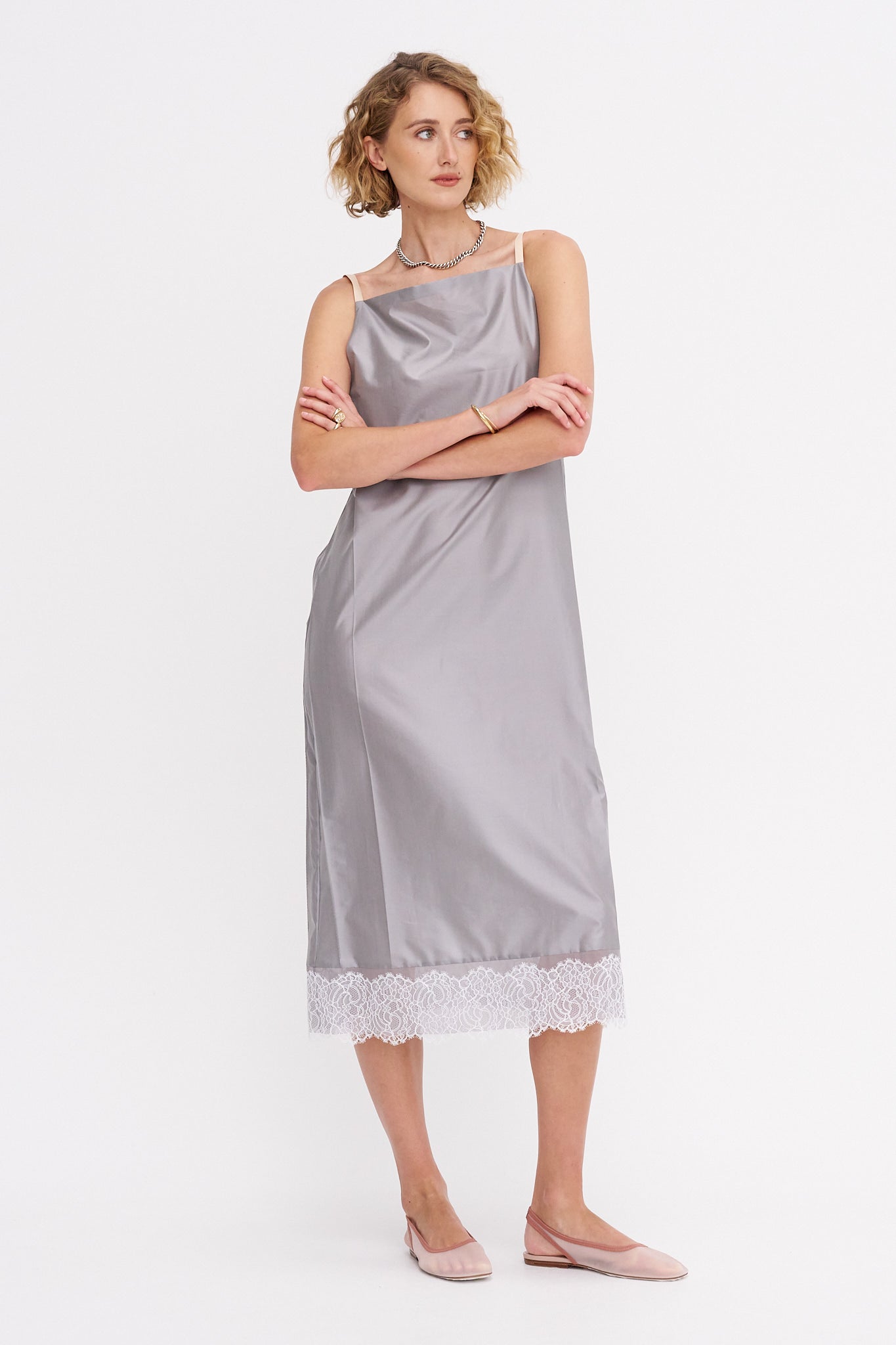 Slip Dress, Charcoal