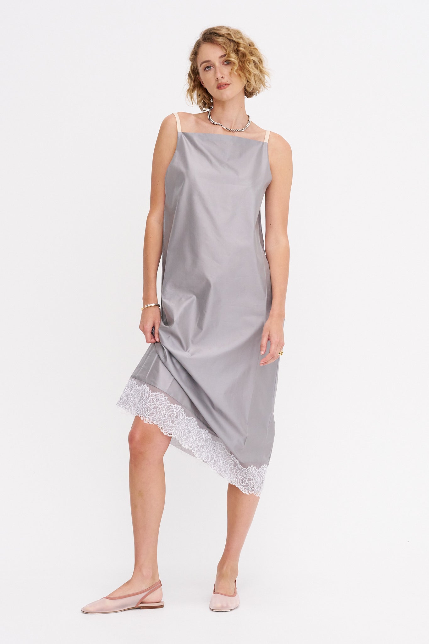 Slip Dress, Charcoal