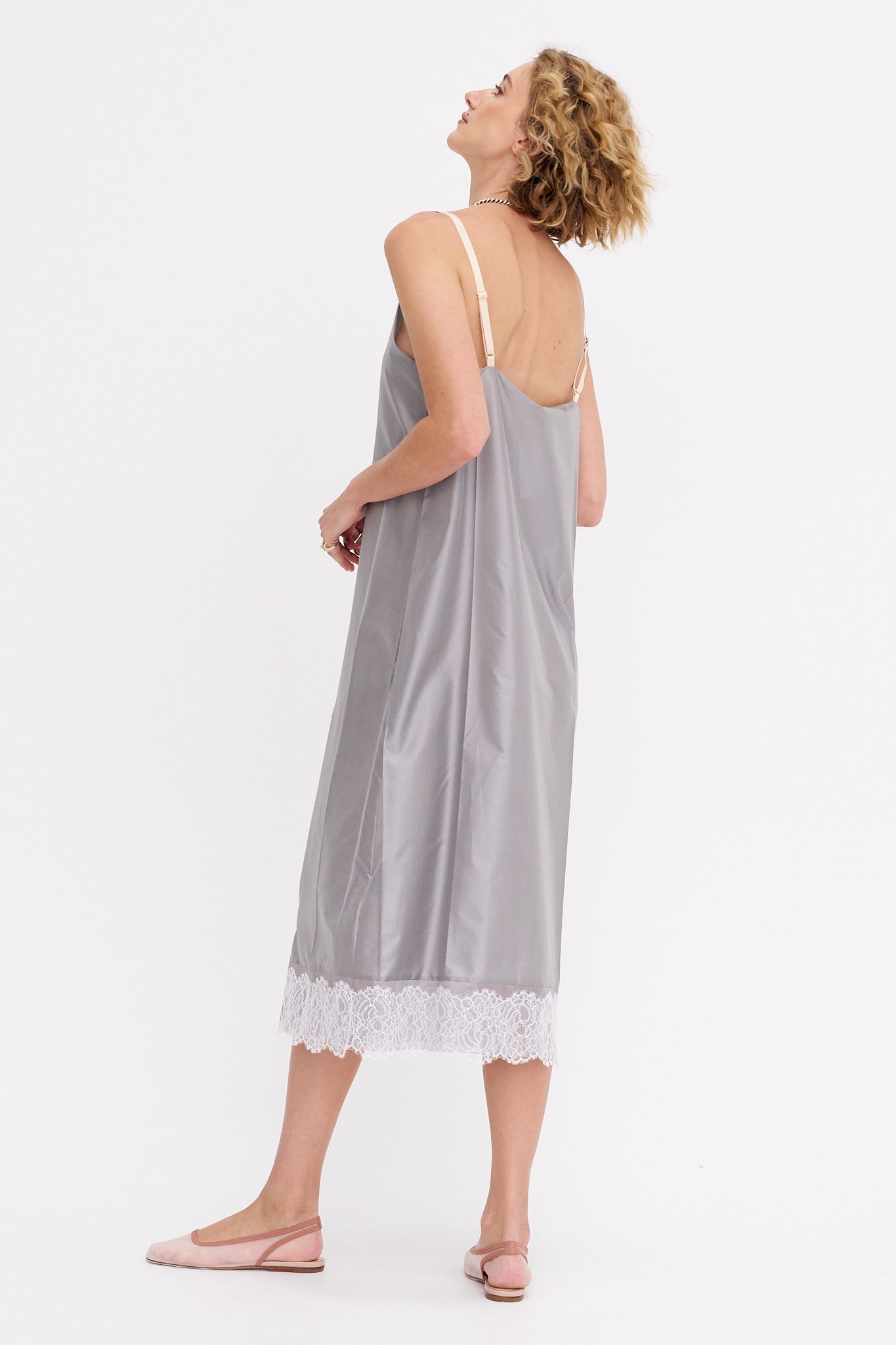 Slip Dress, Charcoal