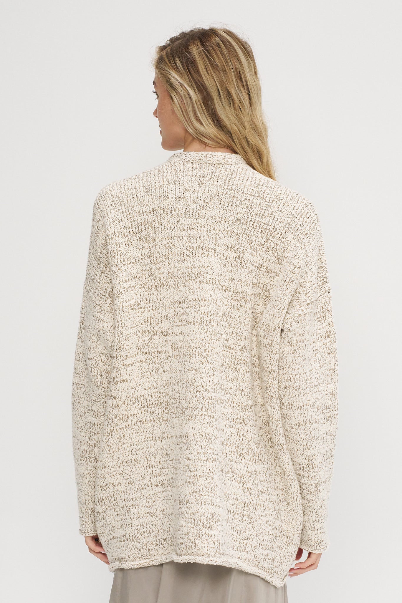 Marl Cardigan, Raw White