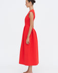 Leah Moulded Dress, Vermillion