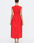 Leah Moulded Dress, Vermillion