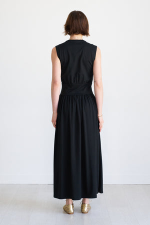 TOTEME - Sleeveless Cotton Tee Dress, Black