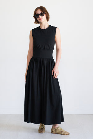 TOTEME - Sleeveless Cotton Tee Dress, Black